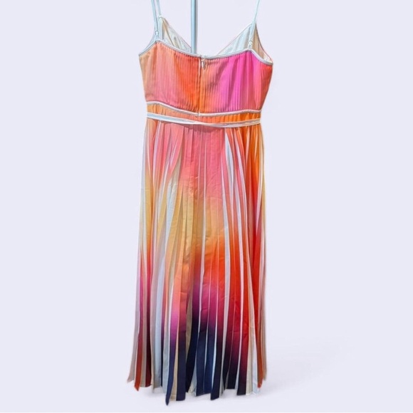 Halston Mollie Pleated Print Women's Dress - Picture 6 of 10